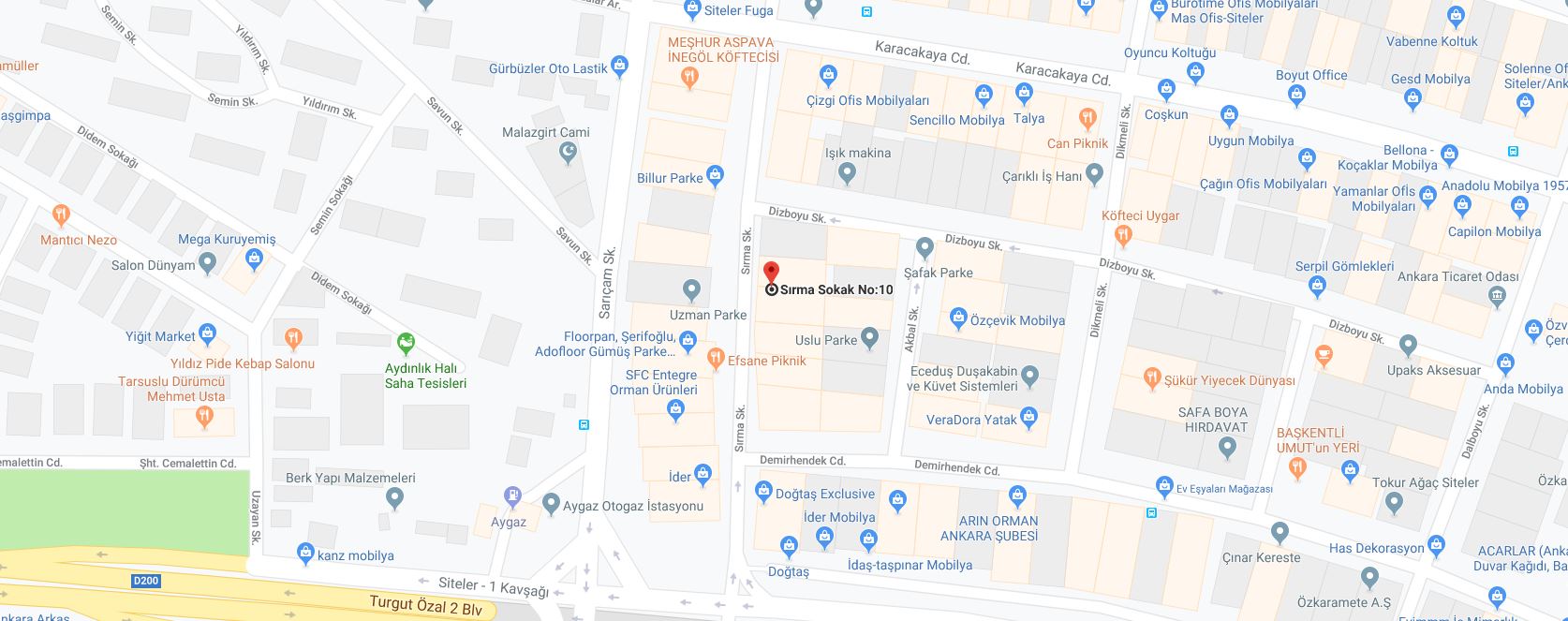 Sebad Büro Mobilyaları  Ltd. Şti google maps
